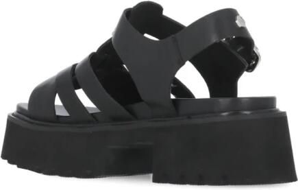 Cult Zwarte Leren Sandalen met Enkelband - Foto 4