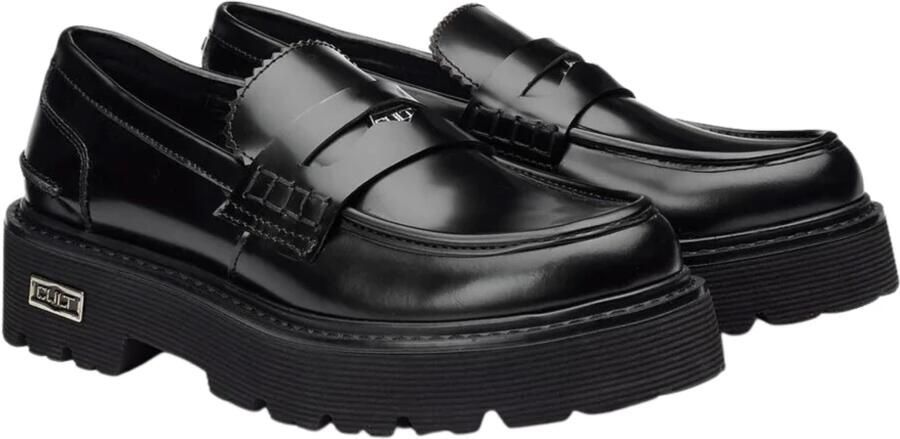 Cult Zwarte platte schoenen met leren mocassin stijl Black Dames - Foto 4
