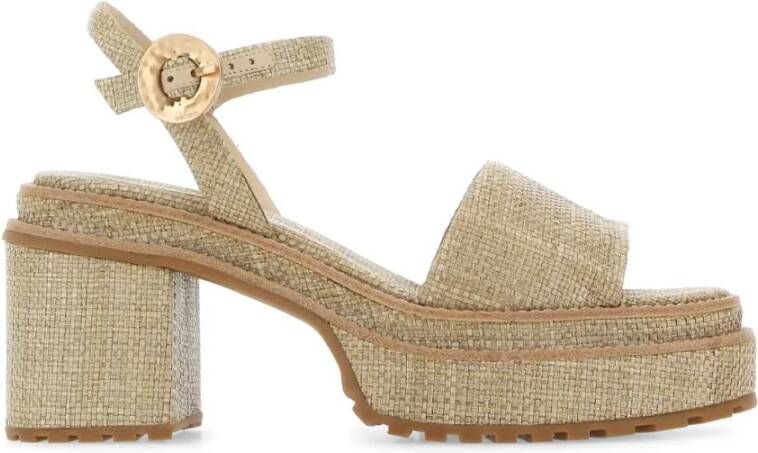 Cult Gaia Raffia Azariah Sandalen Beige Dames