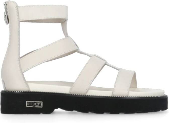Cult Gestudeerde Leren Sandalen met Ritssluiting