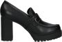 Cult Zwarte Leren Loafers met Contrasterend Detail Black Dames - Thumbnail 1