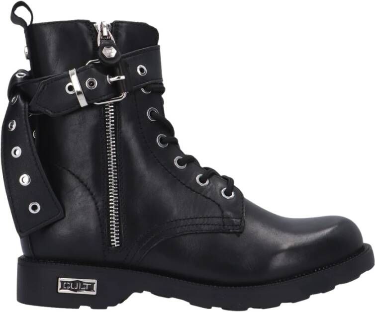 Cult Zwarte Leren Laarzen met Gespdetail Black Dames - Foto 2