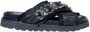 Cult Lente Zomer Sandalen Collectie: Polyurethaan Leer Rubber Hak Black Dames - Thumbnail 1