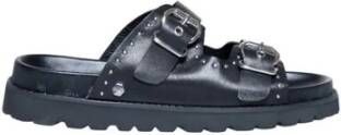 Cult Leren sandaal met 4 cm hak Black Dames