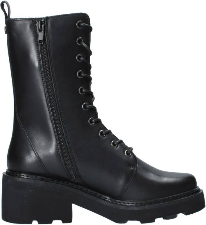 Cult Leren Veterlaarzen Black Dames