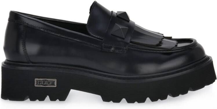 Cult Zwarte platte schoenen Mocassino Herfst Winter 2023 2024 Collectie Black Dames