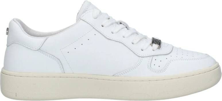 Cult Witte Leren Sneakers met Ademende Gaten en Vetersluiting White Heren