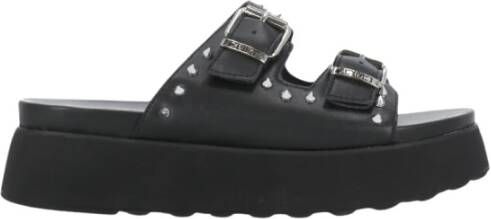 Cult Studded Leather Sandals Black Dames
