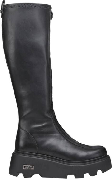 Cult Vintage Zwarte Plateaulaarzen