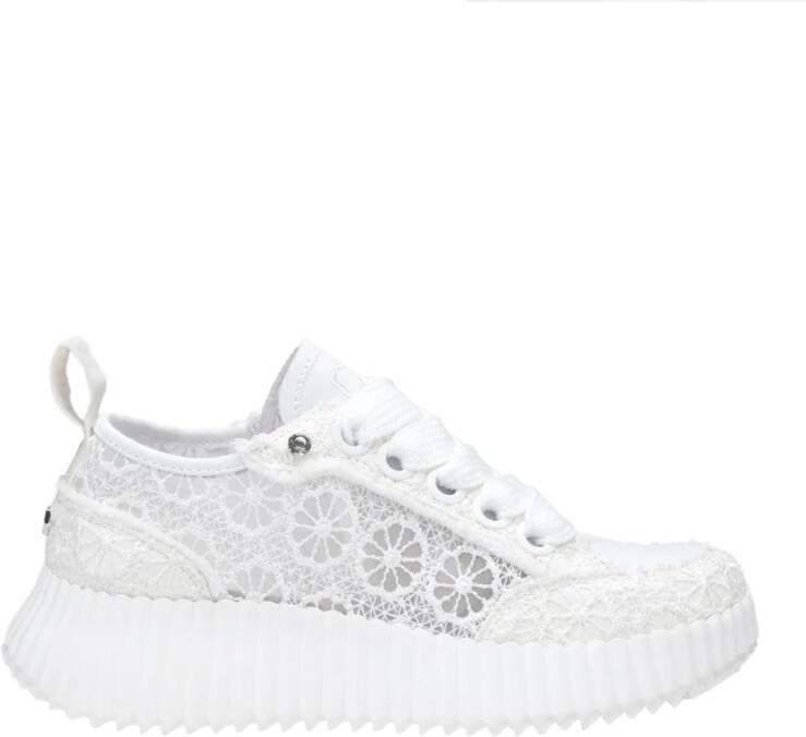 Cult Witte Bloe Mesh Sneakers