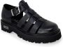 Cult Leren Sandalen met Gesp Strik Sluiting Black Dames - Thumbnail 1