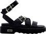 Cult Zwarte Enkelband Sandalen Black Dames - Thumbnail 1