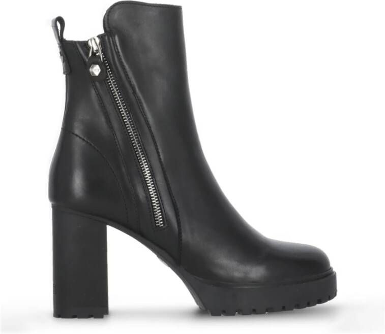 Cult Zwarte Leren Modieuze Laars Black Dames