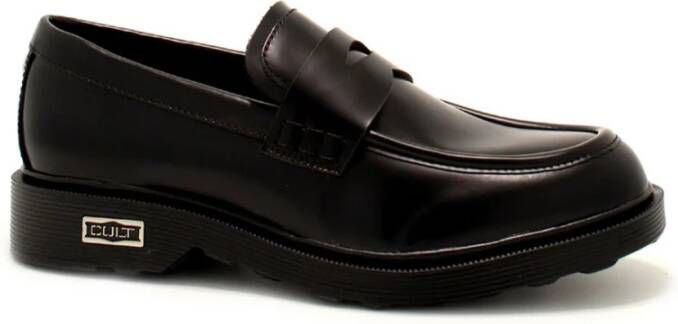 Cult Zwarte Leren Heren Mocassins Black Heren