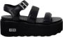 Cult Zwarte Leren Plateau Sandalen met Gesp - Thumbnail 1
