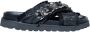 Cult Lente Zomer Sandalen Collectie: Polyurethaan Leer Rubber Hak Black Dames - Thumbnail 9