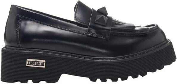 Cult Zwarte platte schoenen Mocassino Herfst Winter 2023 2024 Collectie Black Dames