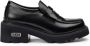 Cult Zwarte Leren Loafers met Metalen Logo Black Dames - Thumbnail 6