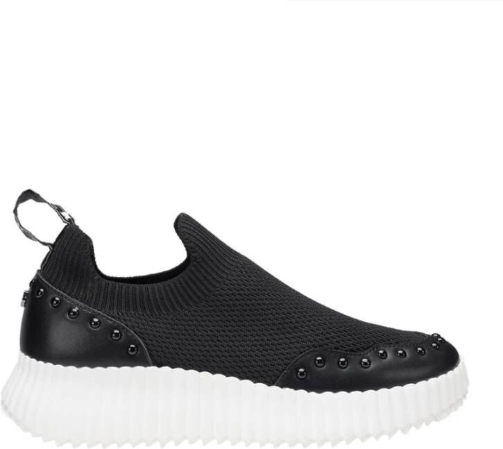 Cult Zwarte Slip-On Sneakers met studs van leer