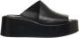 Curiosite Zwarte Leren Plateau Sandalen - Thumbnail 1