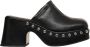 Curiosite Zwarte Leren Stud Sandalen Black Dames - Thumbnail 1