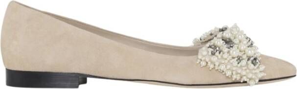 Custommade Annabella Suede Bow Schoenen Beige Dames