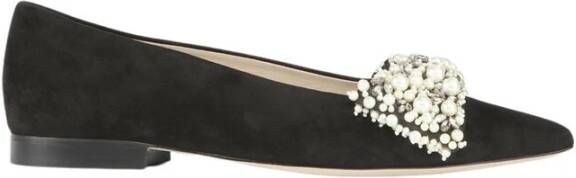 Custommade Annabella Suede Bow Flats Zwart Dames
