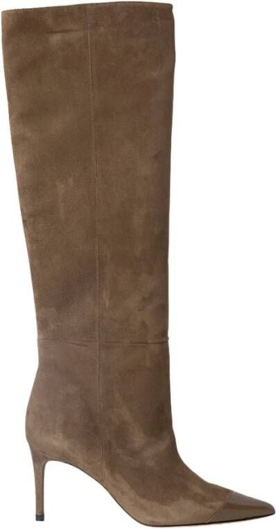 Custommade Klassieke Alia Suede Hoge Laarzen Bruin Dames