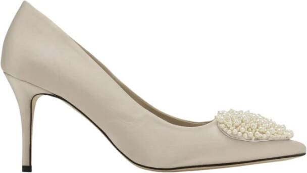 Custommade Parelhart Feestschoenen Beige Dames