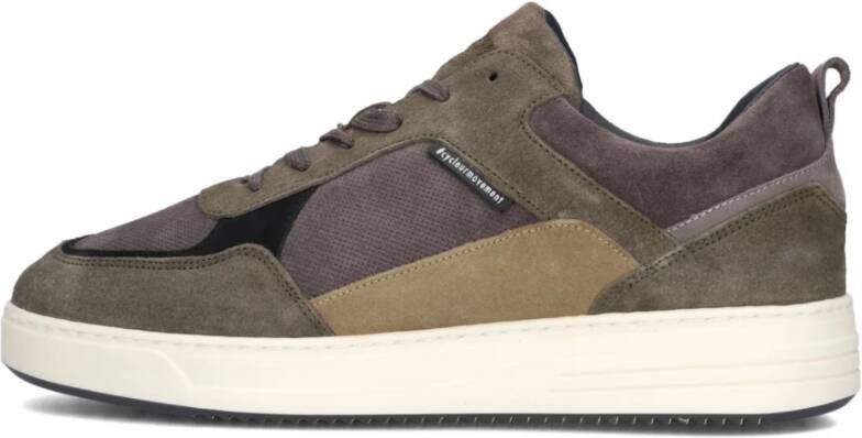 Cycleur de Luxe Stijlvolle groene suède sneakers voor heren