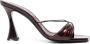 D'Accori Bordeaux Patent Leren Muiltje Sandalen Brown Dames - Thumbnail 1