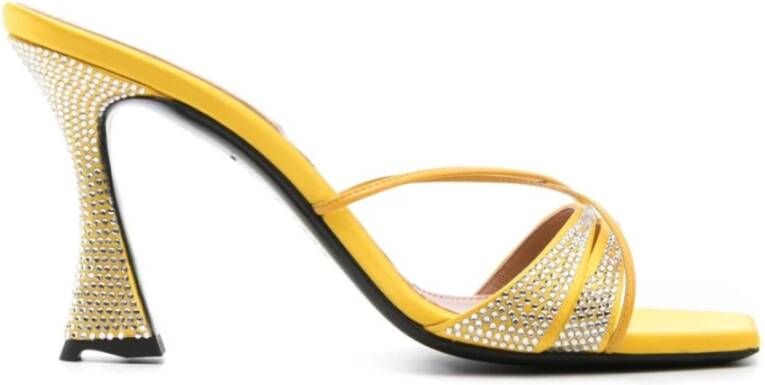 D'Accori Heeled Mules Yellow Dames