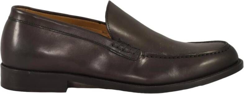 Daniele Alessandrini Grijze Leren Schoenen Brown Heren