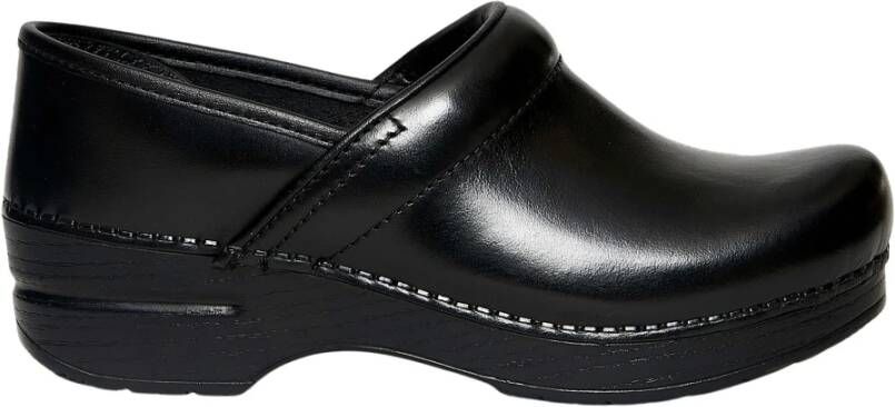 Dansko Zwarte Leren Instappers Black Dames