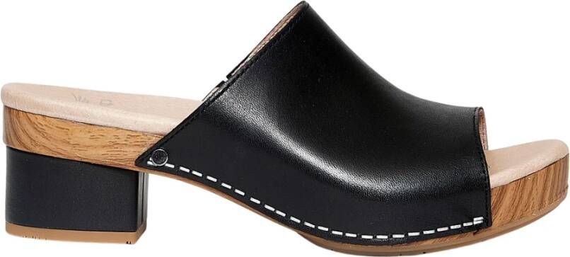 Dansko Zwarte Leren Sandalen voor Vrouwen