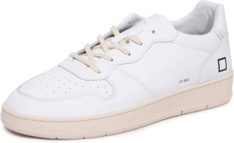 D.a.t.e. Witte Leren Court Basic Sneaker White Heren