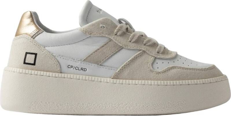 D.a.t.e. Beige Court Platform Sneakers