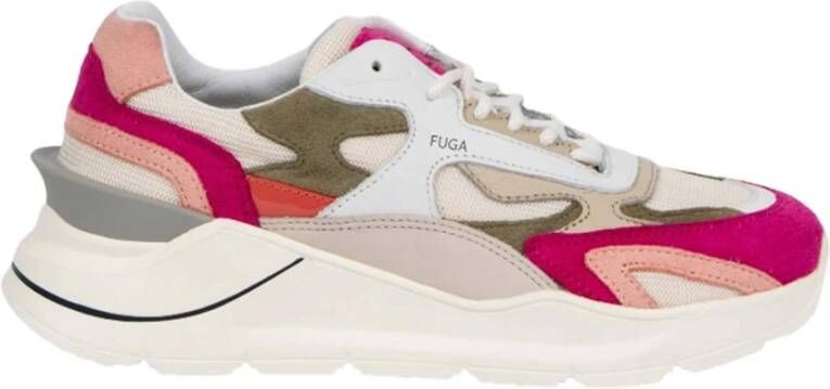 D.a.t.e. Beige en Fuchsia hardloopschoenen Multicolor Dames