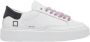D.a.t.e. Beige leren sneaker met zijlogo - Thumbnail 1