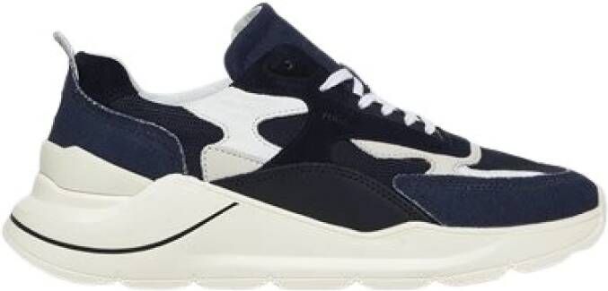 D.a.t.e. Blauwe Canvas Sneakers Multicolor Heren