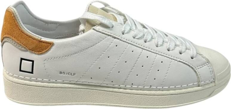 D.a.t.e. Blauwe suède sneaker met oranje detail White Heren