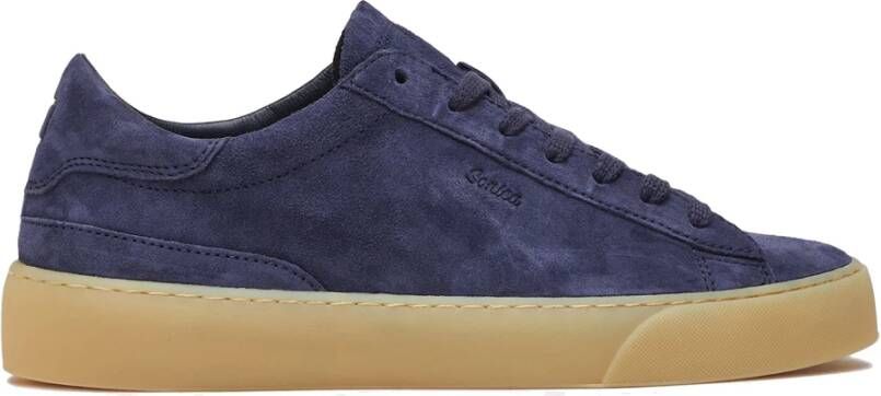 D.a.t.e. Blauwe Suède Sonica Lage Sneakers Blauw Heren