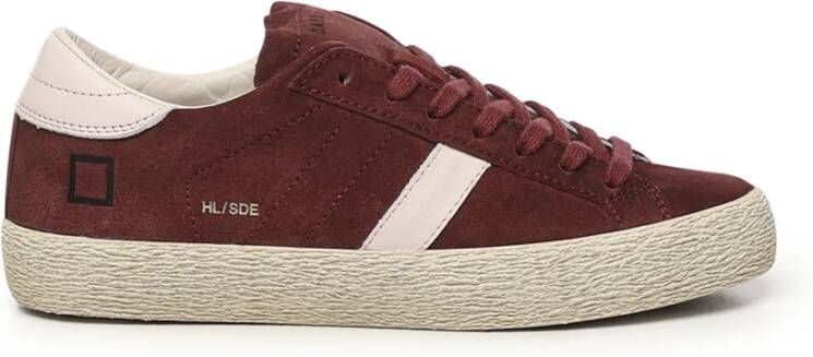 D.a.t.e. Bordeaux Sneakers Hill Low Suede