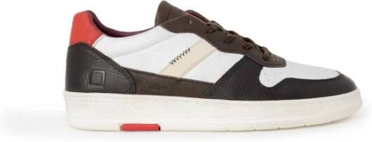 D.a.t.e. Bruine Leren Veterschoenen Multicolor Heren