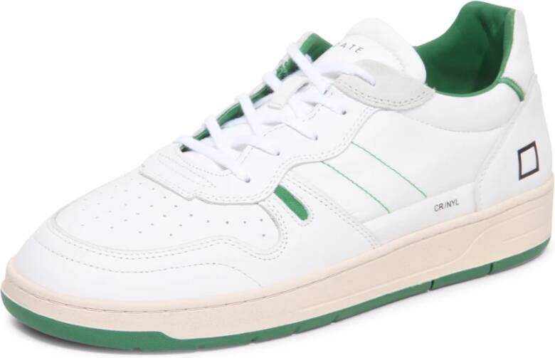D.a.t.e. Court 2.0 Nylon Wit Groene Sneaker White Heren
