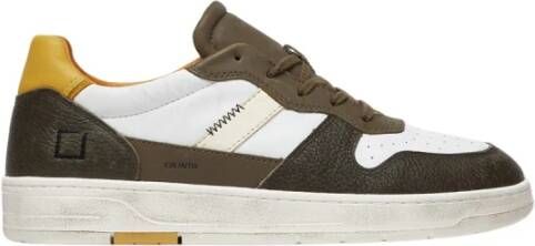 D.a.t.e. MultiColour Sneakers met Leren Tong en Beige Suede Zijband Meerkleurig Heren