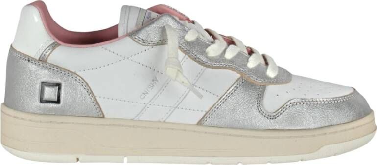 D.a.t.e. Court Sneakers Wit Leer