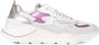 D.a.t.e. Witte Sneakers met Glanzend Fuchsia en Ivoor Leren Details White Dames - Thumbnail 2