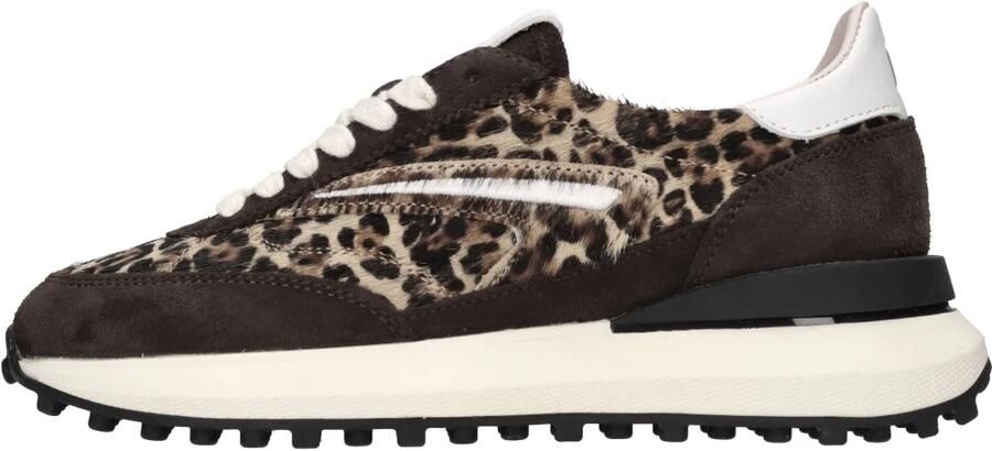 D.A.T.E Lage Sneakers Dames Athleta Ponyhair Bruin