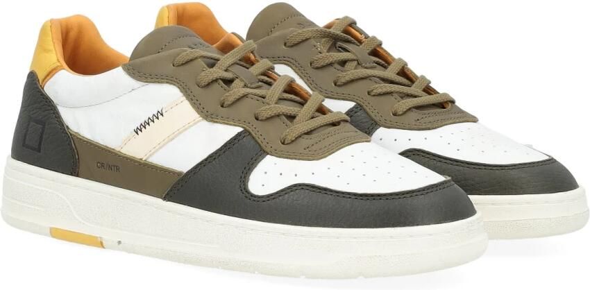 D.a.t.e. Court 2.0 Sneakers in wit groen leer Multicolor Heren